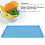 4Pcs Silicone Dehydrator Mats Food Grade High Temperature Resistance Prevent Sticking Fruit Dehydrator Trays with Edge Blue