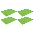 4Pcs Silicone Dehydrator Mats Food Grade High Temperature Resistance Prevent Sticking Fruit Dehydrator Trays with Edge Green