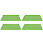 4Pcs Silicone Dehydrator Mats Food Grade High Temperature Resistance Prevent Sticking Fruit Dehydrator Trays with Edge Green