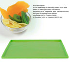 4Pcs Silicone Dehydrator Mats Food Grade High Temperature Resistance Prevent Sticking Fruit Dehydrator Trays with Edge Green