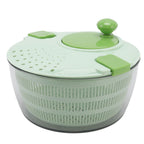 4L Vegetable Dryer PP Salad Spinner Multifunction Salad Drainer Bowl for Home Kitchen Green