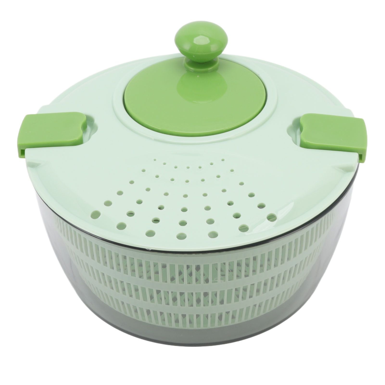 4L Vegetable Dryer PP Salad Spinner Multifunction Salad Drainer Bowl for Home Kitchen Green