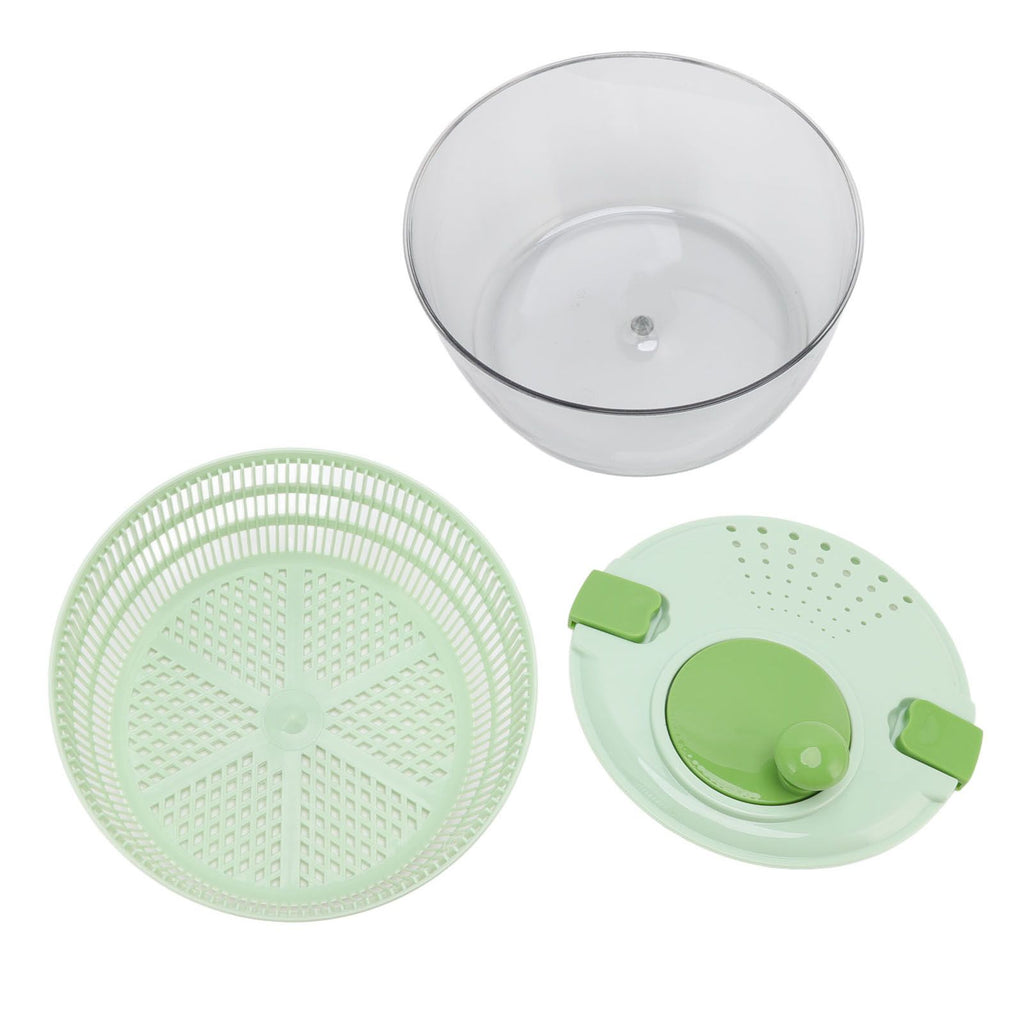 4L Vegetable Dryer PP Salad Spinner Multifunction Salad Drainer Bowl for Home Kitchen Green