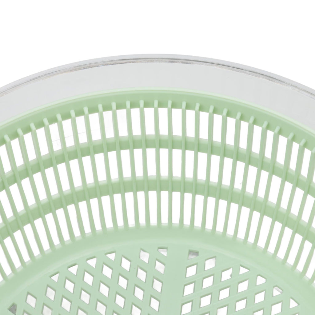 4L Vegetable Dryer PP Salad Spinner Multifunction Salad Drainer Bowl for Home Kitchen Green