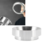 51mm Dosing Funnel Anti Flying Powder Aluminum Alloy Universal Dosing Rings with Magnetic for Household Coffee Shop Silver