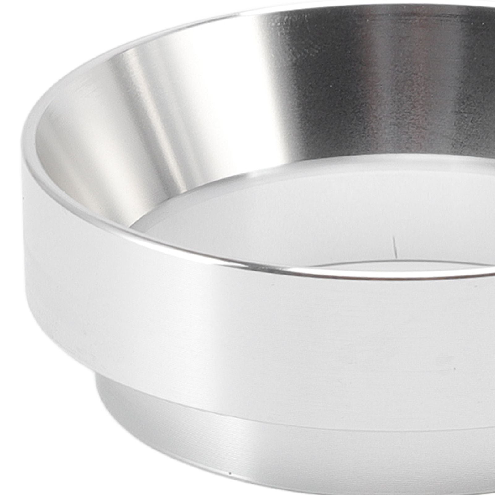 51mm Dosing Funnel Anti Flying Powder Aluminum Alloy Universal Dosing Rings with Magnetic for Household Coffee Shop Silver