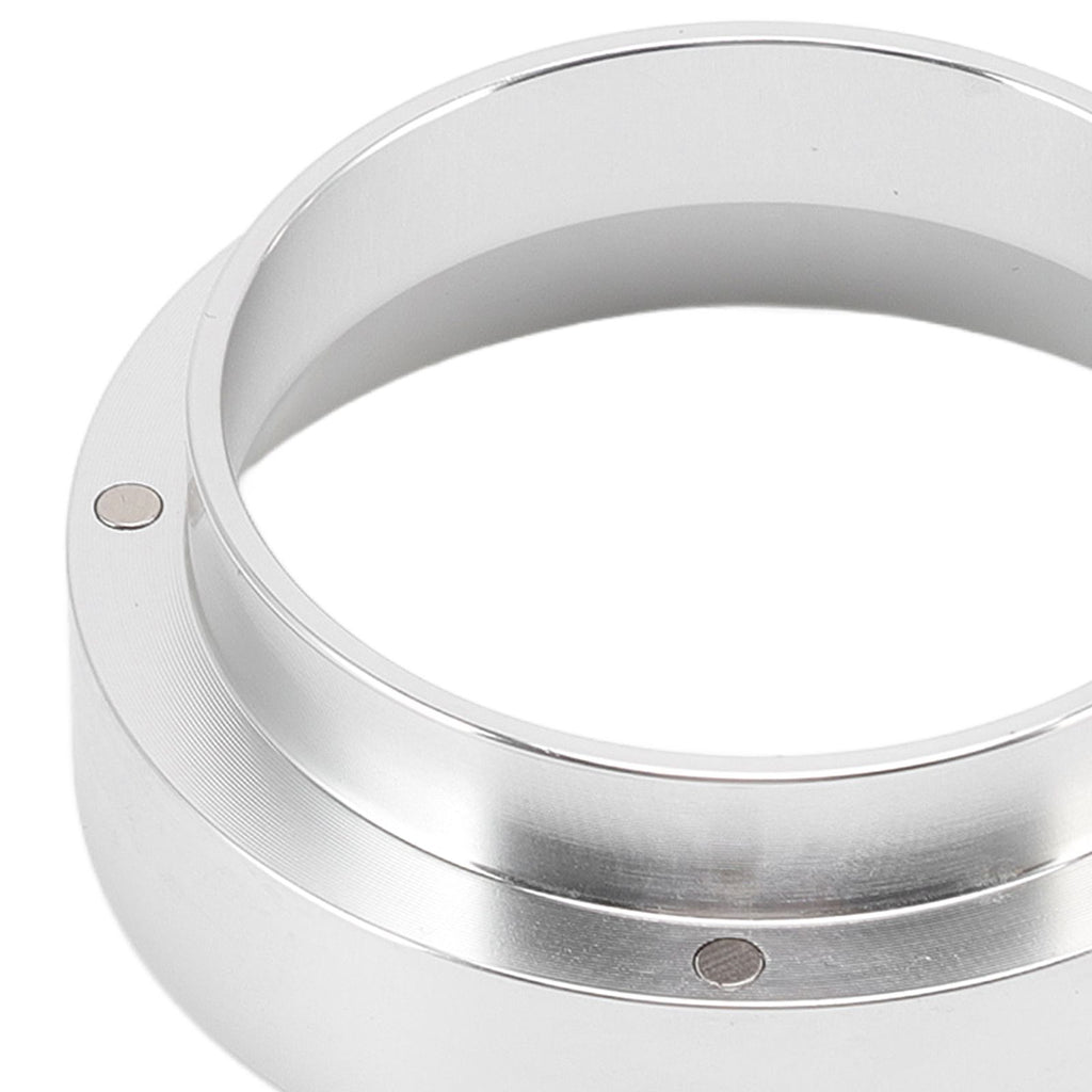 51mm Dosing Funnel Anti Flying Powder Aluminum Alloy Universal Dosing Rings with Magnetic for Household Coffee Shop Silver