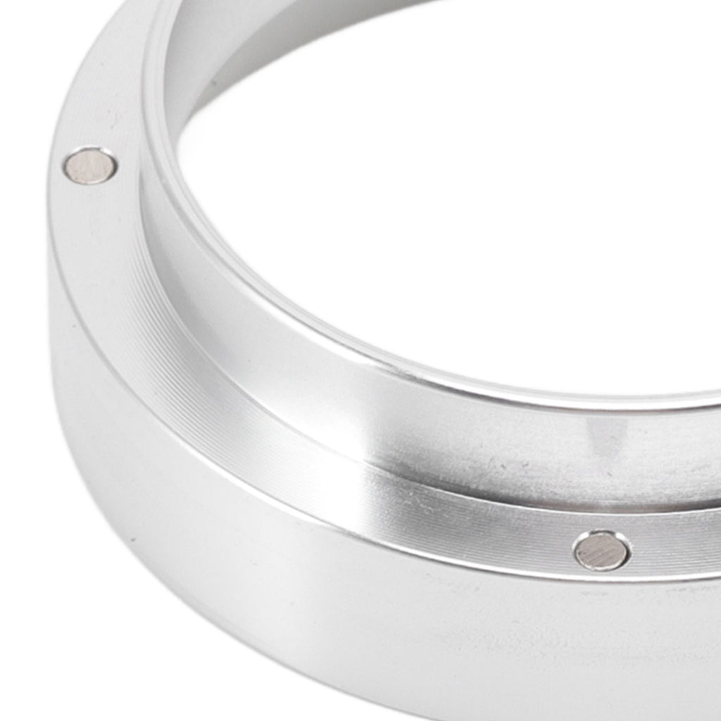 58mm Coffee Dosing Funnel Italian Magnetic Aluminium Alloy Coffee Powder Dosing Ring for Cafe Business Home Silver