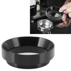 58mm Coffee Dosing Funnel Italian Magnetic Aluminium Alloy Coffee Powder Dosing Ring for Cafe Business Home Black