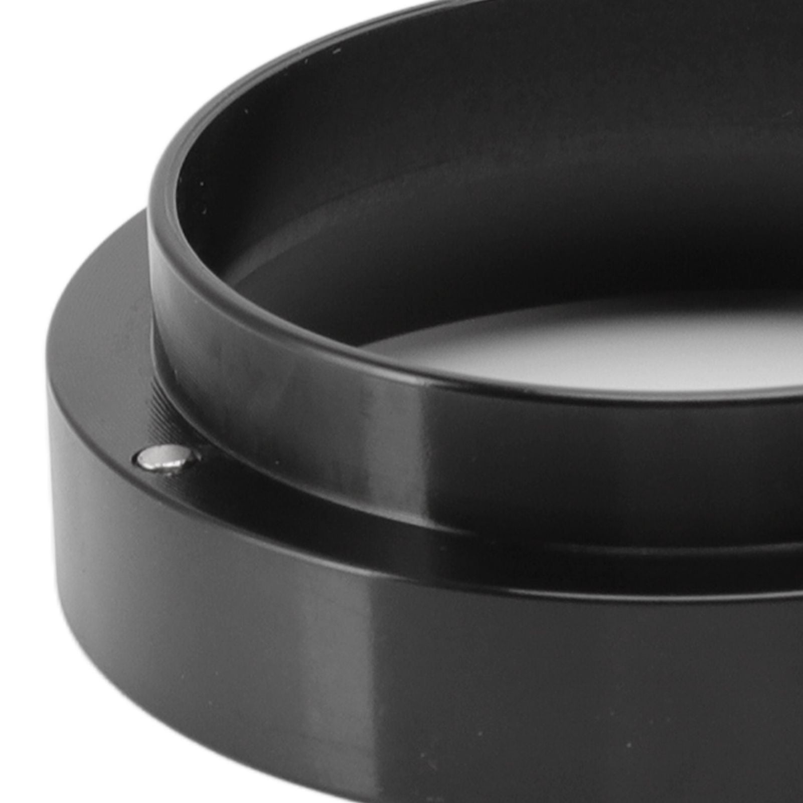 58mm Coffee Dosing Funnel Italian Magnetic Aluminium Alloy Coffee Powder Dosing Ring for Cafe Business Home Black