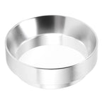 53mm Coffee Dosing Funnel Aluminum Alloy Magnetic Coffee Powder Dosing Ring Anti Flying Powder Receiving Ring Silver