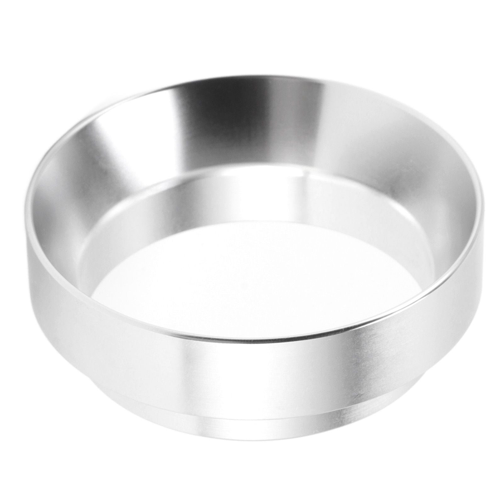 53mm Coffee Dosing Funnel Aluminum Alloy Magnetic Coffee Powder Dosing Ring Anti Flying Powder Receiving Ring Silver