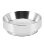 53mm Coffee Dosing Funnel Aluminum Alloy Magnetic Coffee Powder Dosing Ring Anti Flying Powder Receiving Ring Silver