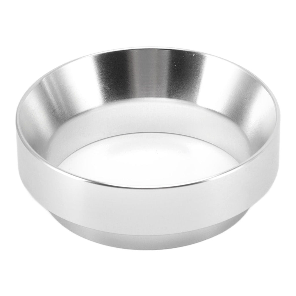 53mm Coffee Dosing Funnel Aluminum Alloy Magnetic Coffee Powder Dosing Ring Anti Flying Powder Receiving Ring Silver