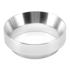 53mm Coffee Dosing Funnel Aluminum Alloy Magnetic Coffee Powder Dosing Ring Anti Flying Powder Receiving Ring Silver
