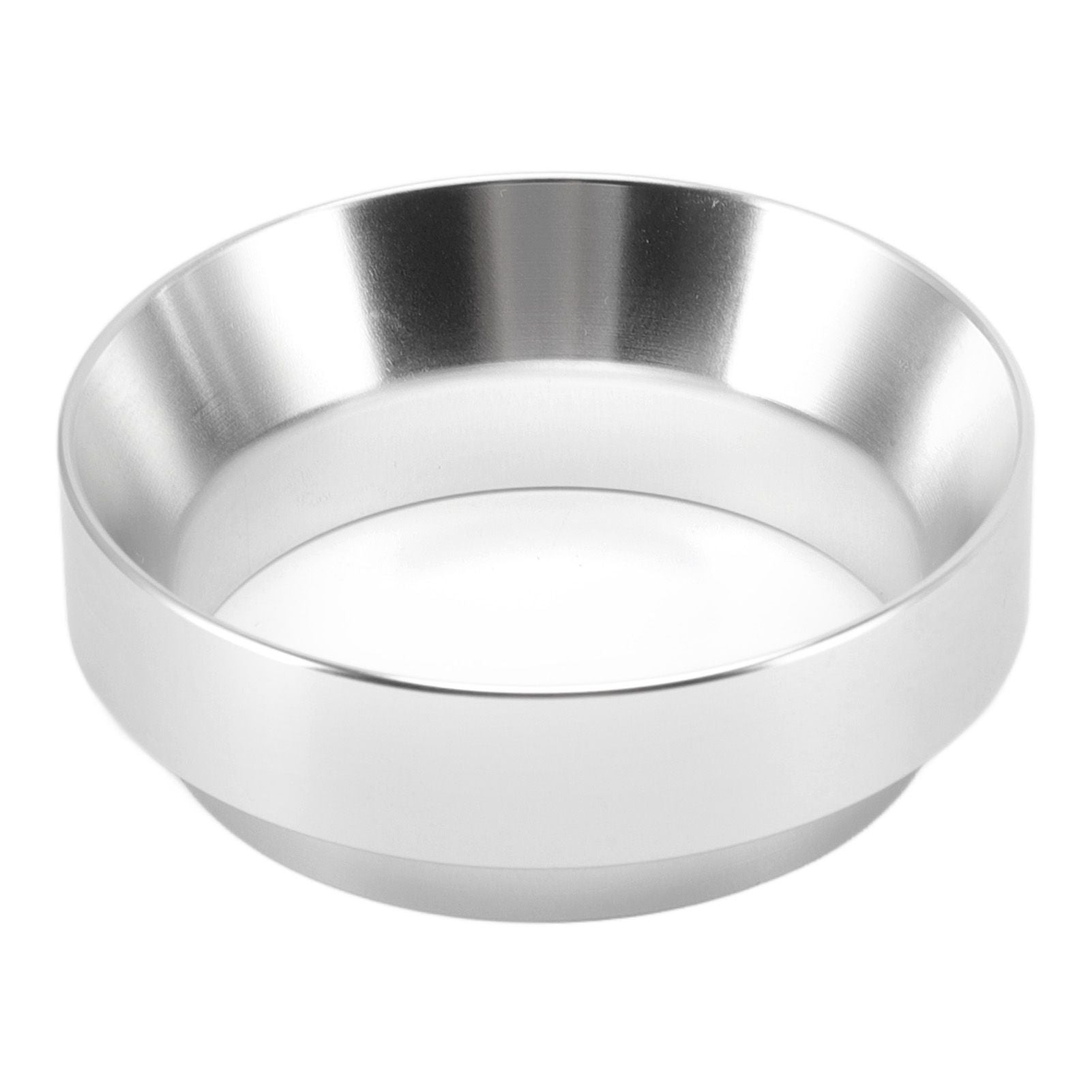 53mm Coffee Dosing Funnel Aluminum Alloy Magnetic Coffee Powder Dosing Ring Anti Flying Powder Receiving Ring Silver