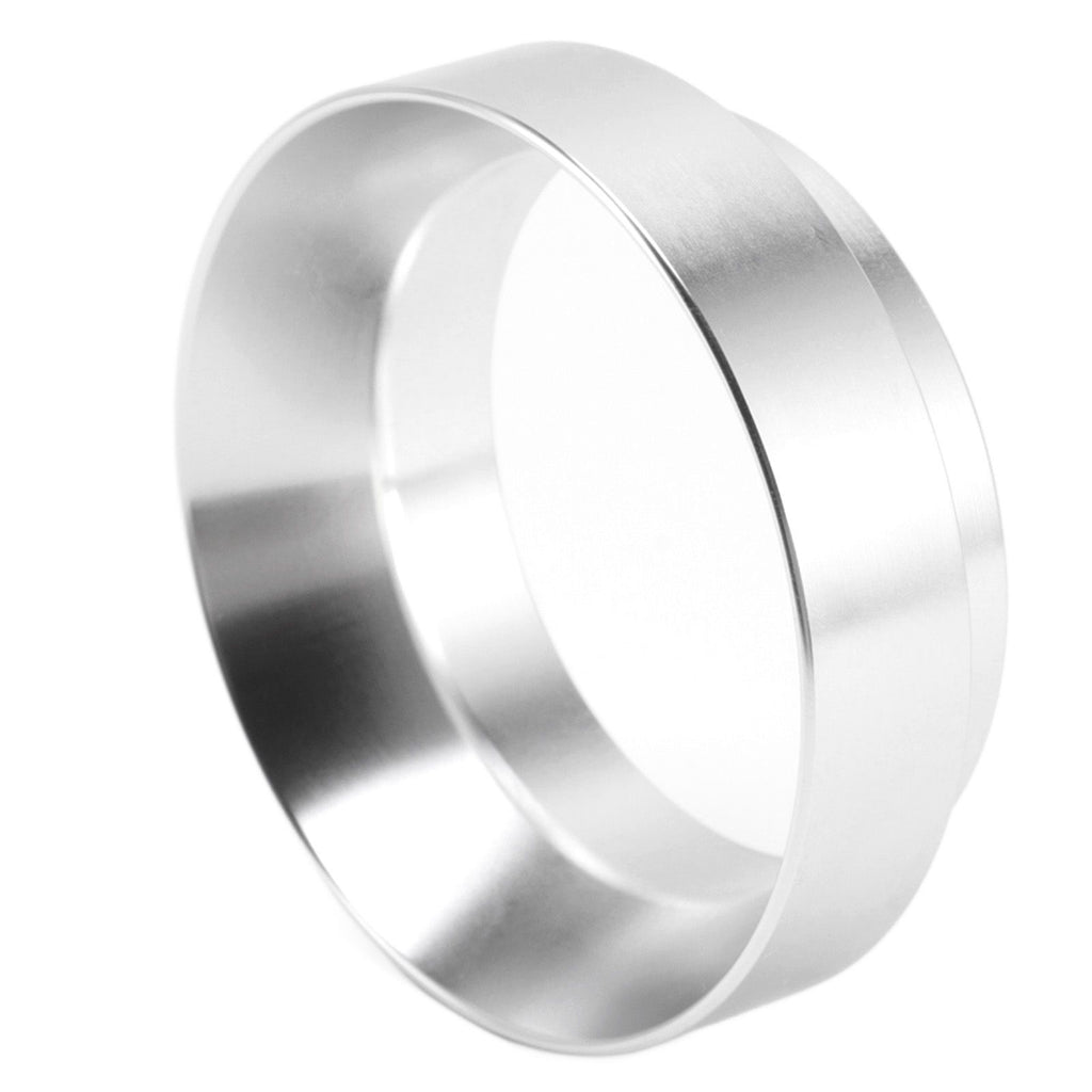 53mm Coffee Dosing Funnel Aluminum Alloy Magnetic Coffee Powder Dosing Ring Anti Flying Powder Receiving Ring Silver