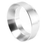 53mm Coffee Dosing Funnel Aluminum Alloy Magnetic Coffee Powder Dosing Ring Anti Flying Powder Receiving Ring Silver