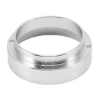53mm Coffee Dosing Funnel Aluminum Alloy Magnetic Coffee Powder Dosing Ring Anti Flying Powder Receiving Ring Silver