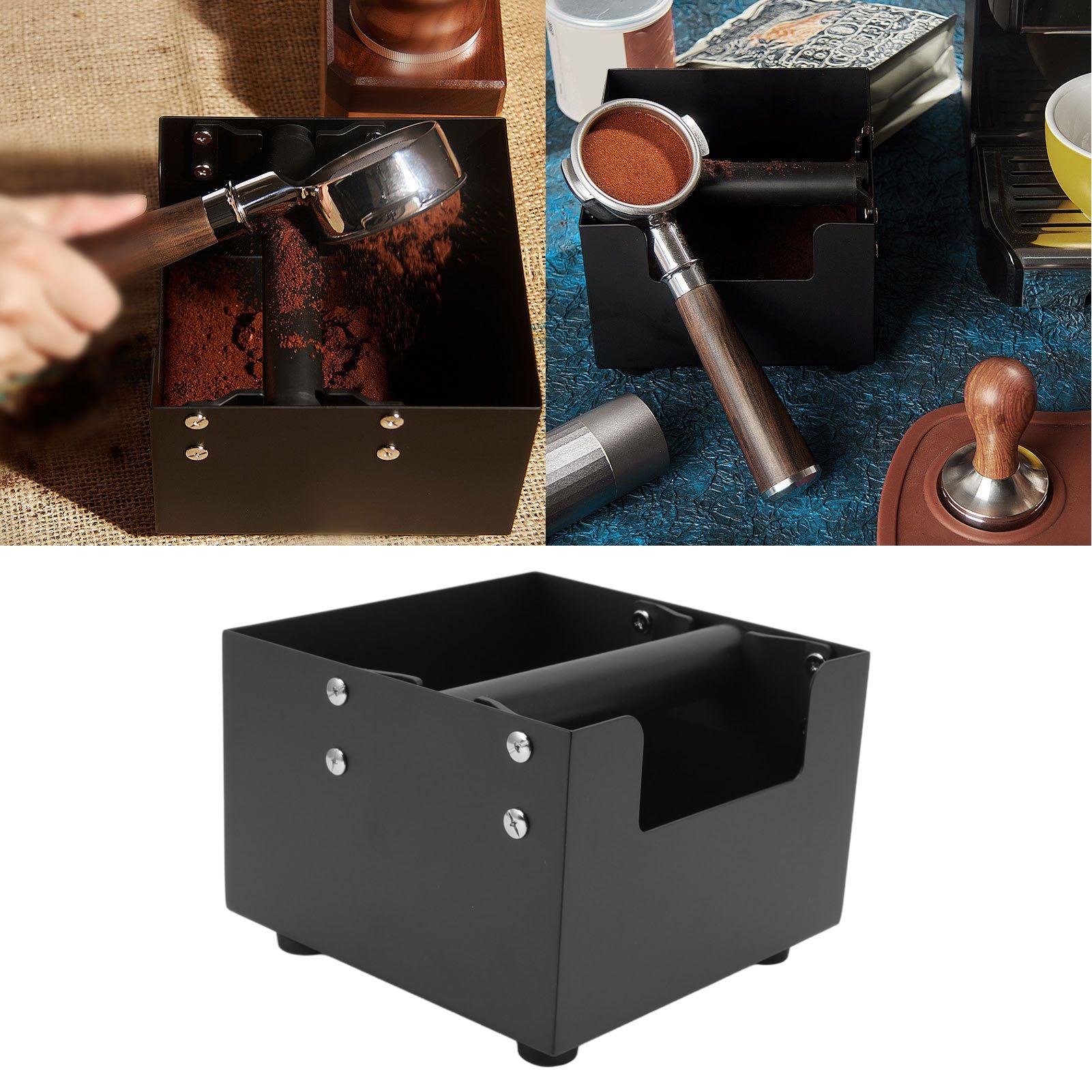 Coffee Knock Box Stainless Steel Antiskid Drawer Type Coffee Grind Dump Bucket for Milk Tea Coffee Maker