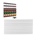 Coffee Capsule Holder DIY Adhesive Coffee Pods Storage Counter Mounted Coffee Pod Holder for Nespresso White