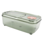 Transparent Rice Grain Storage Container Insect Proof Food Bucket Container with Flip Lid Measuring Cup 10KG Transparent Green