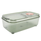 Transparent Rice Grain Storage Container Insect Proof Food Bucket Container with Flip Lid Measuring Cup 10KG Transparent Green