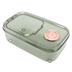 Transparent Rice Grain Storage Container Insect Proof Food Bucket Container with Flip Lid Measuring Cup 10KG Transparent Green