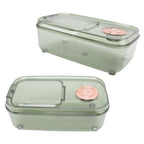 Transparent Rice Grain Storage Container Insect Proof Food Bucket Container with Flip Lid Measuring Cup 10KG Transparent Green