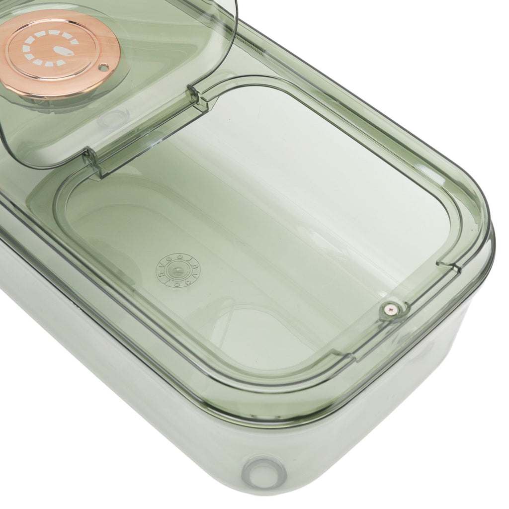 Transparent Rice Grain Storage Container Insect Proof Food Bucket Container with Flip Lid Measuring Cup 10KG Transparent Green