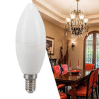 LED Bulb Light Control 5000K C37 E14 5W Eye Protective White Lighting for Home Decoration