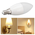 LED Bulb Light Control 5000K C37 E14 5W Eye Protective White Lighting for Home Decoration