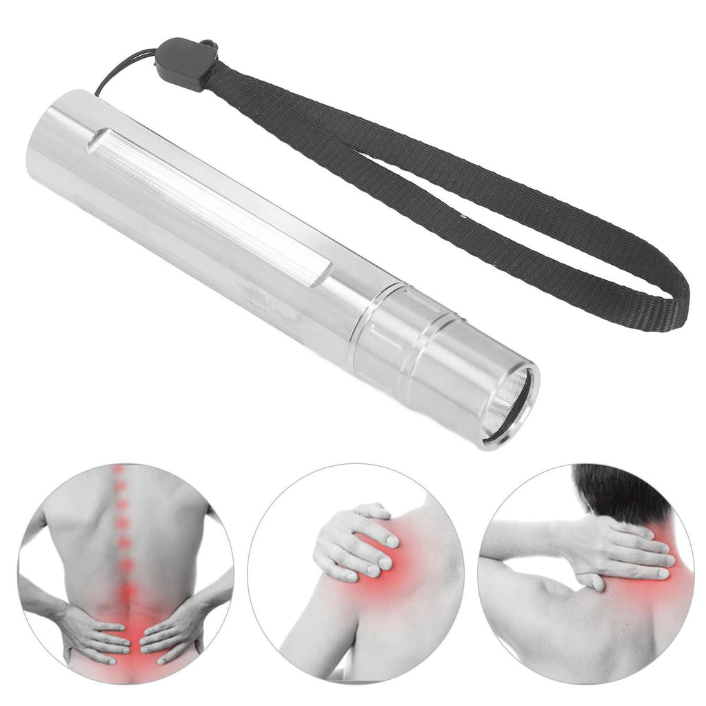 Infared Light Therapy Flashlight 630nm 660nm 850nm Stainless Steel LED Infrared Light with Sling for Ankle
