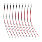 10pcs Lights Emitting Diodes 5mm Prewired Electronic LED Light Diodes for Decoration 5‑12V White Light