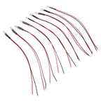 10pcs Lights Emitting Diodes 5mm Prewired Electronic LED Light Diodes for Decoration 5‑12V White Light
