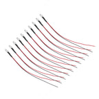 10pcs Lights Emitting Diodes 5mm Prewired Electronic LED Light Diodes for Decoration 5‑12V Purple Light