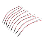 10pcs Lights Emitting Diodes 5mm Prewired Electronic LED Light Diodes for Decoration 5‑12V Purple Light