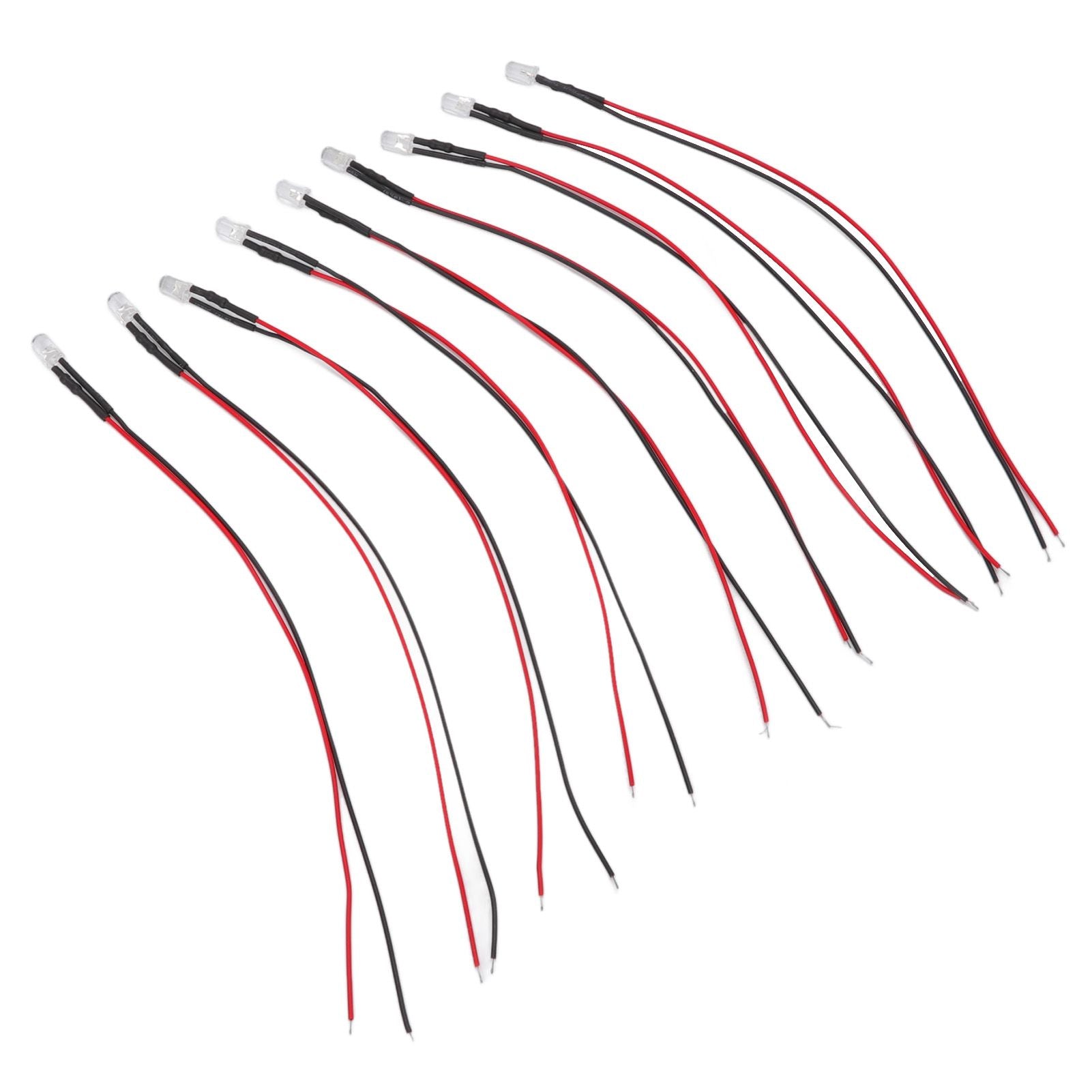 10pcs Lights Emitting Diodes 5mm Prewired Electronic LED Light Diodes for Decoration 5‑12V Purple Light