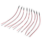 10pcs Lights Emitting Diodes 5mm Prewired Electronic LED Light Diodes for Decoration 5‑12V Purple Light