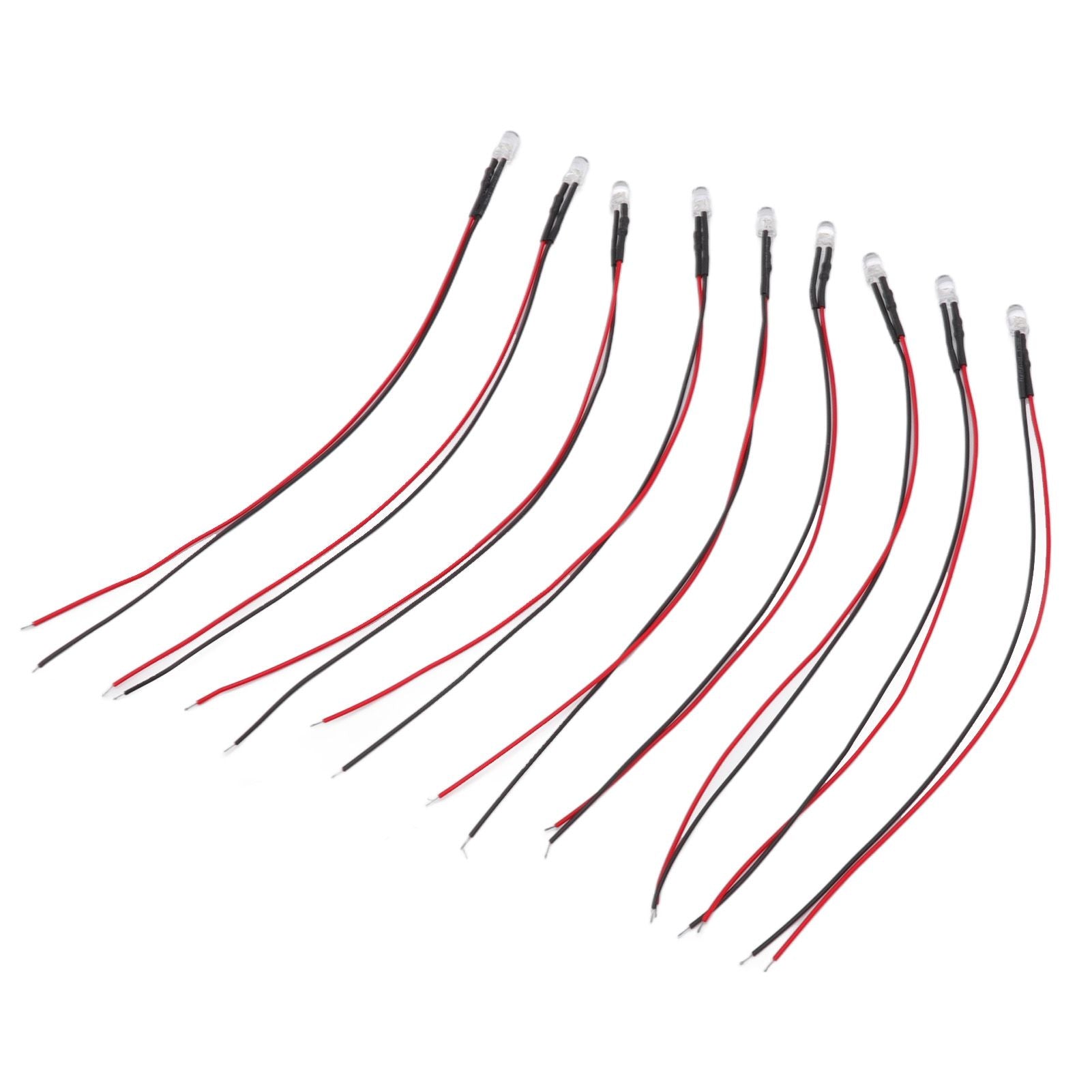 10pcs Lights Emitting Diodes 5mm Prewired Electronic LED Light Diodes for Decoration 5‑12V Purple Light