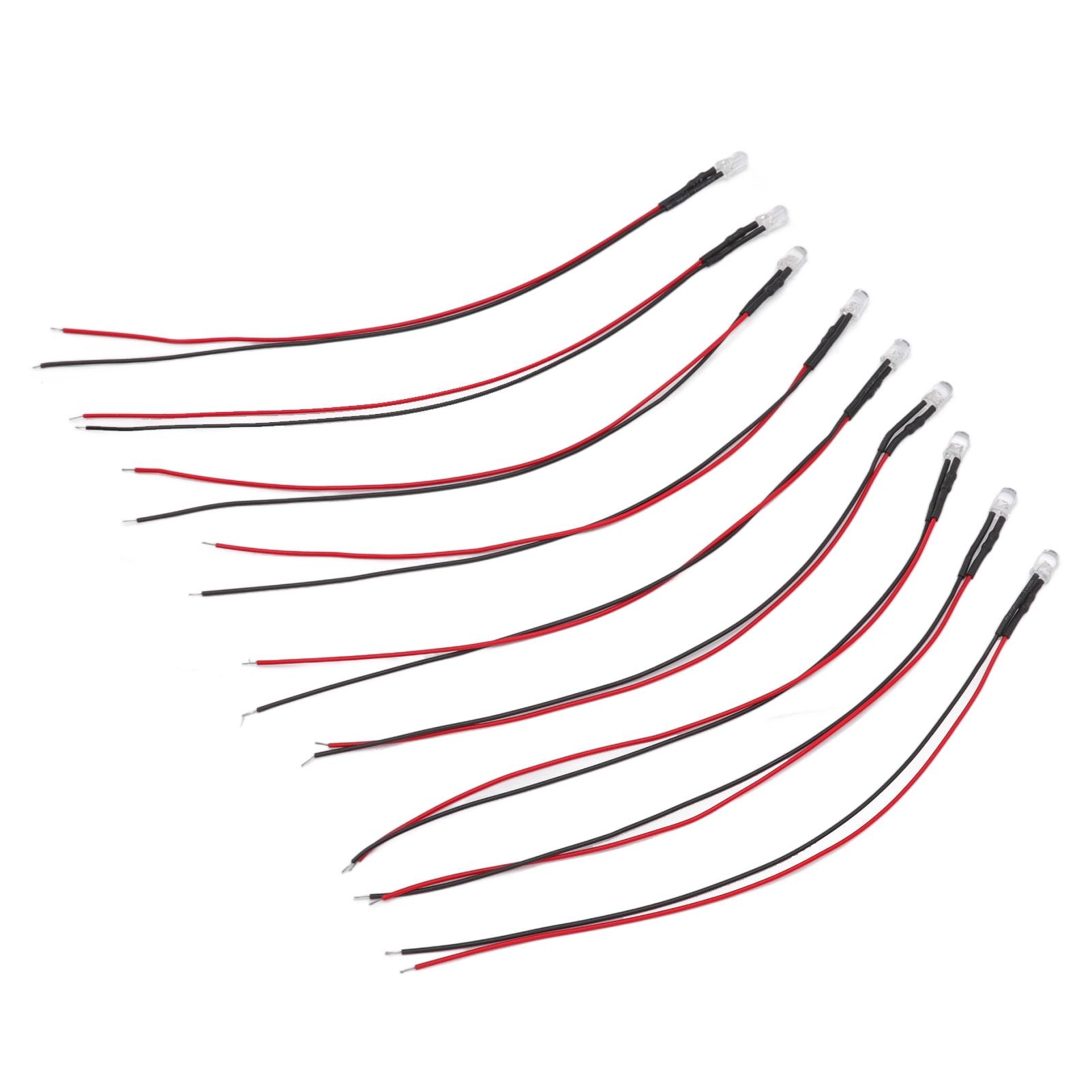 10pcs Lights Emitting Diodes 5mm Prewired Electronic LED Light Diodes for Decoration 5‑12V Purple Light