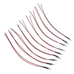 10pcs Lights Emitting Diodes 5mm Prewired Electronic LED Light Diodes for Decoration 5‑12V Purple Light