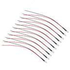 10pcs Lights Emitting Diodes 5mm Prewired Electronic LED Light Diodes for Decoration 5‑12V Blue Light