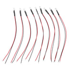 10pcs Lights Emitting Diodes 5mm Prewired Electronic LED Light Diodes for Decoration 5‑12V Blue Light