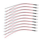 10pcs Lights Emitting Diodes 5mm Prewired Electronic LED Light Diodes for Decoration 5‑12V Blue Light