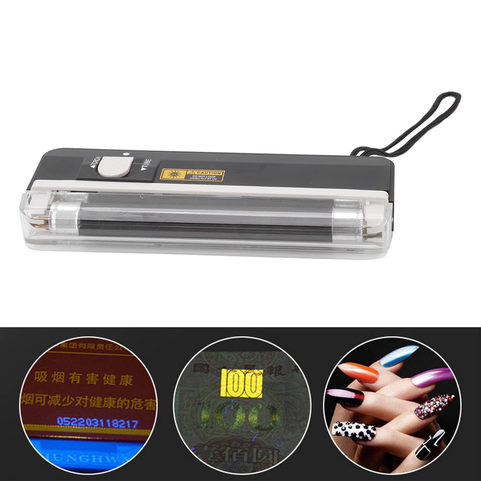 UV Money Detector Light Accurate Identification 2 in 1 Portable Money Detector with Flashlight Function for Home Shop