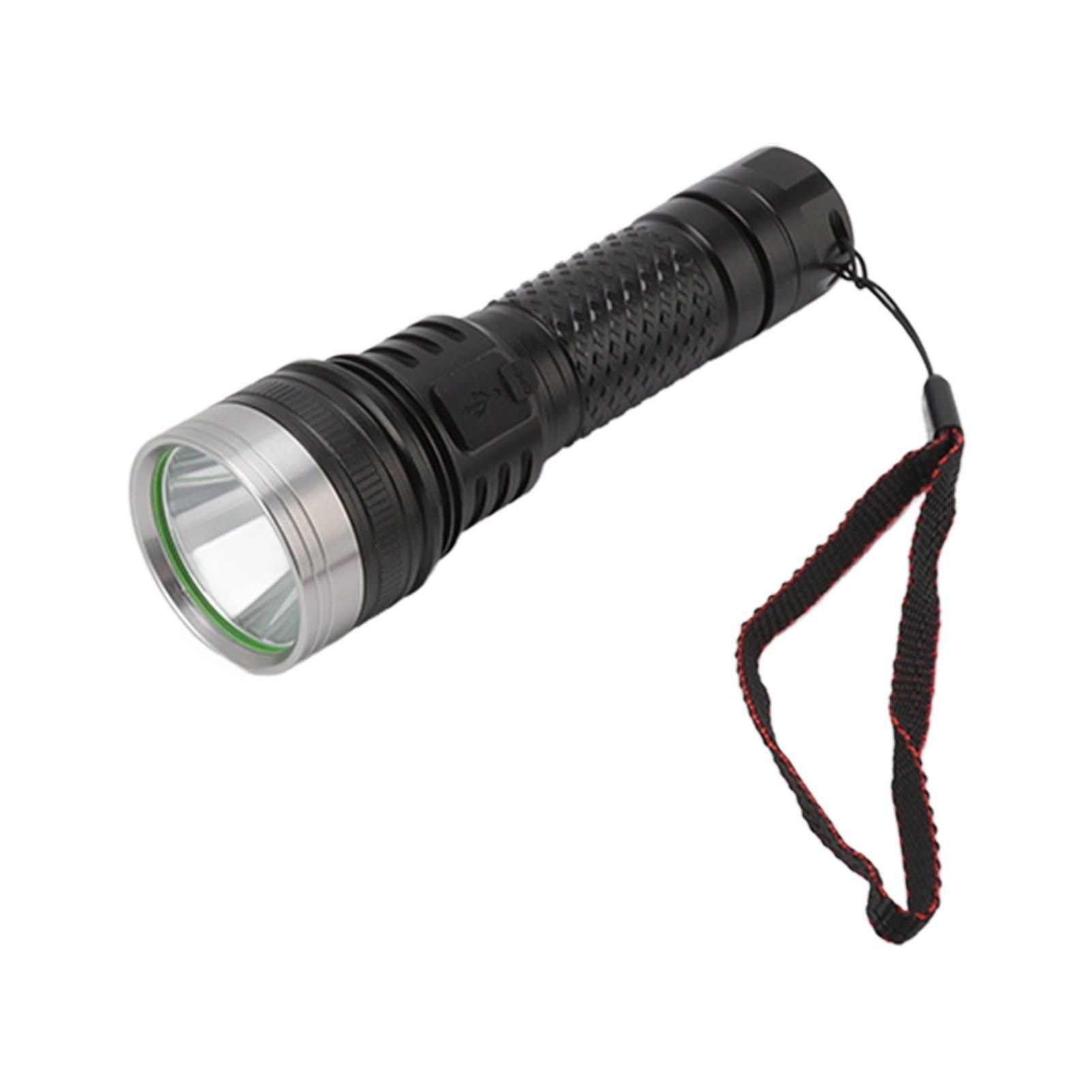 LED Flashlight 2 Levels High Brightness SST40 Wick White Light Life Waterproof Portable Outdoor Flashlight for Home Adventure