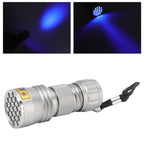 UV Black Light Flashlight 21 LED 395nm Ultraviolet Flashlight for Fluorescent Agents Anti Counterfeiting Codes Scorpions Cat Moss
