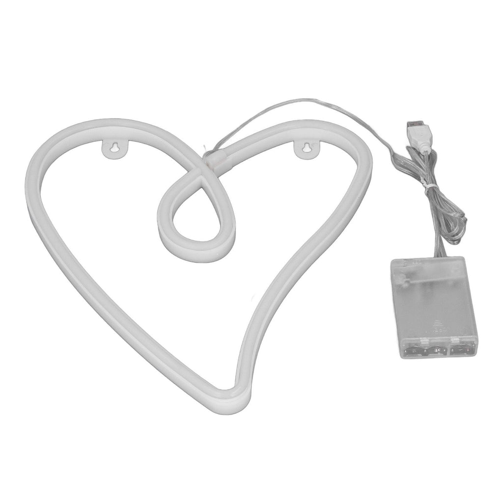Heart Neon Light Dual Power Supply Retro IP45 Waterproof LED Neon Lamp for Living Room Valentine's Day Party Bar Decor Pink Light