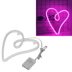 Heart Neon Light Dual Power Supply Retro IP45 Waterproof LED Neon Lamp for Living Room Valentine's Day Party Bar Decor Pink Light